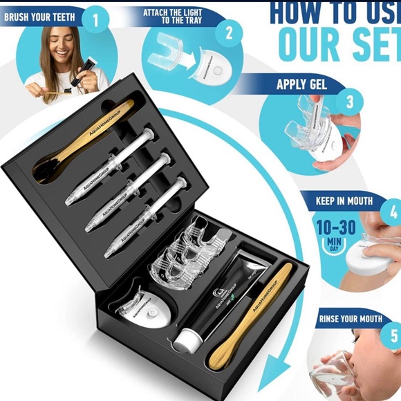 Teeth Whitening Kit LED Light - Snow Teeth Whitener Set w/ Charcoal,all included - Picture 4 of 6